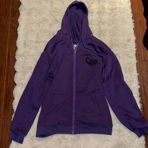 Vibrant Purple Zip-Up Hoodie